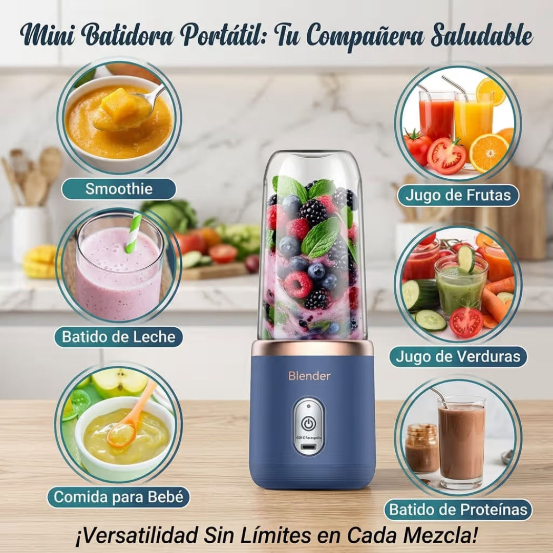 Licuadora portátil doble vaso